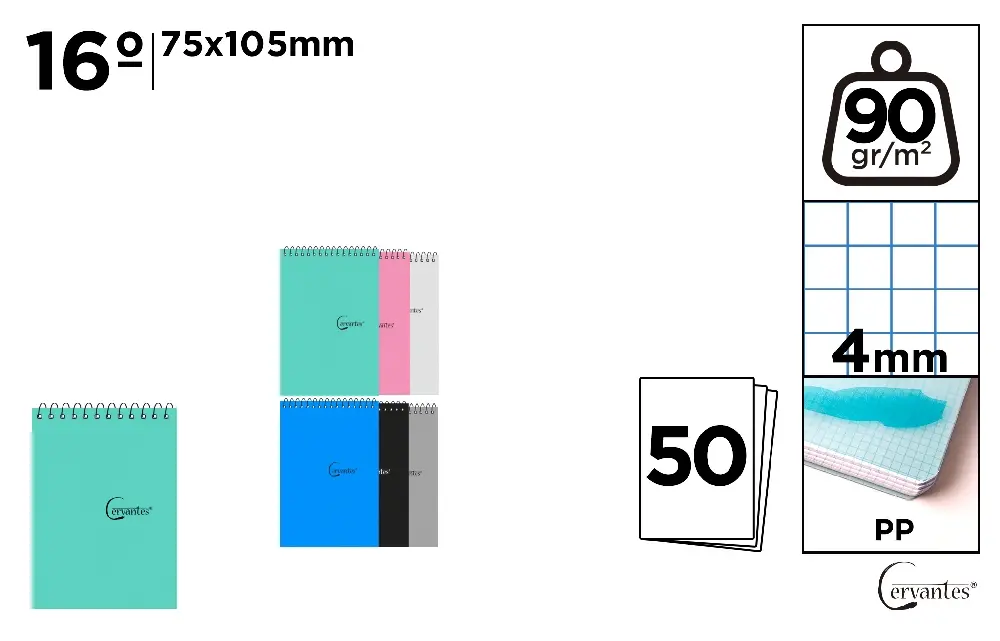 SPIRAL BINDING MEMO PAD 50 SHEETS POLYPR