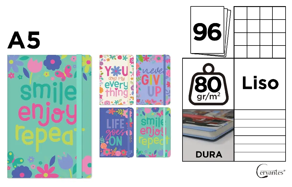 NOTEBOOK LINED COVER A5