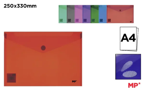 POLYPROPYLENE ENVELOPE FOLDER WITH EASY-