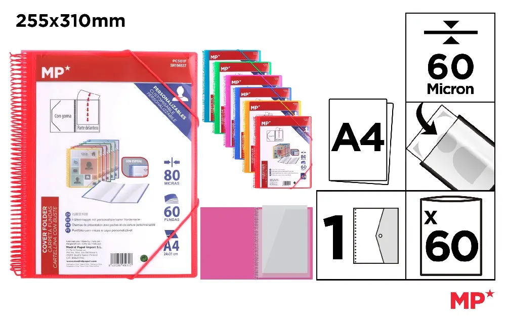 POLYPROPYLENE DISPLAY BOOK FOLDER WITH S