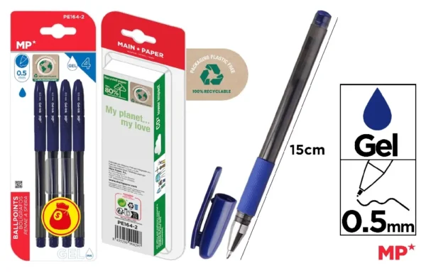 BALLPEN GEL INK 0.5 mm TIP 4PCS