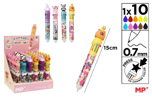 10-COLOUR FANTASY BALLPOINT PEN 0.7 mm.
