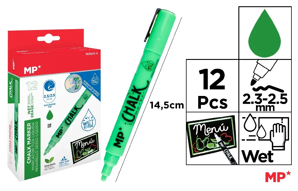 CHALK MARKER WET ERASE.