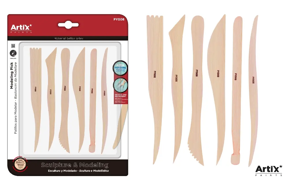 WOODEN MODELLING TOOLS