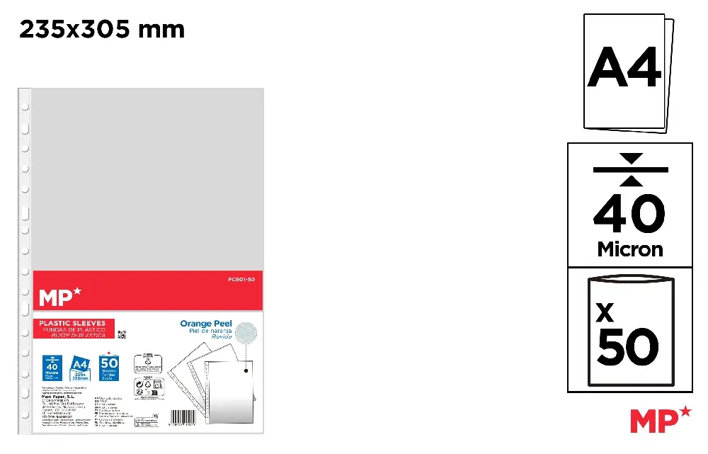 MULTI-PUNCHED TRANSPARENT FOLIO POCKETS
