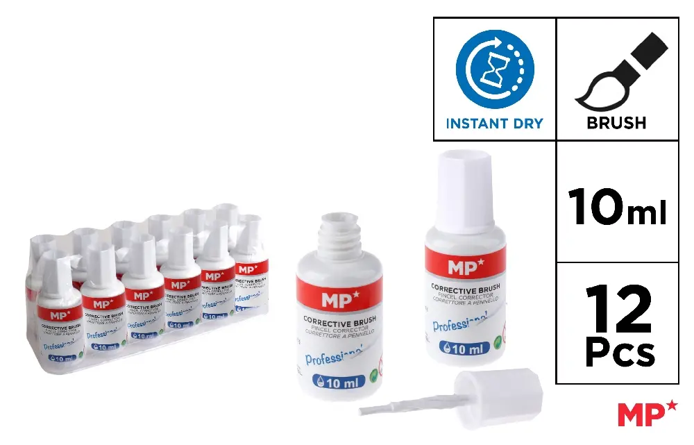 CORRECTION FLUID WITH BRUSH APPLICATOR