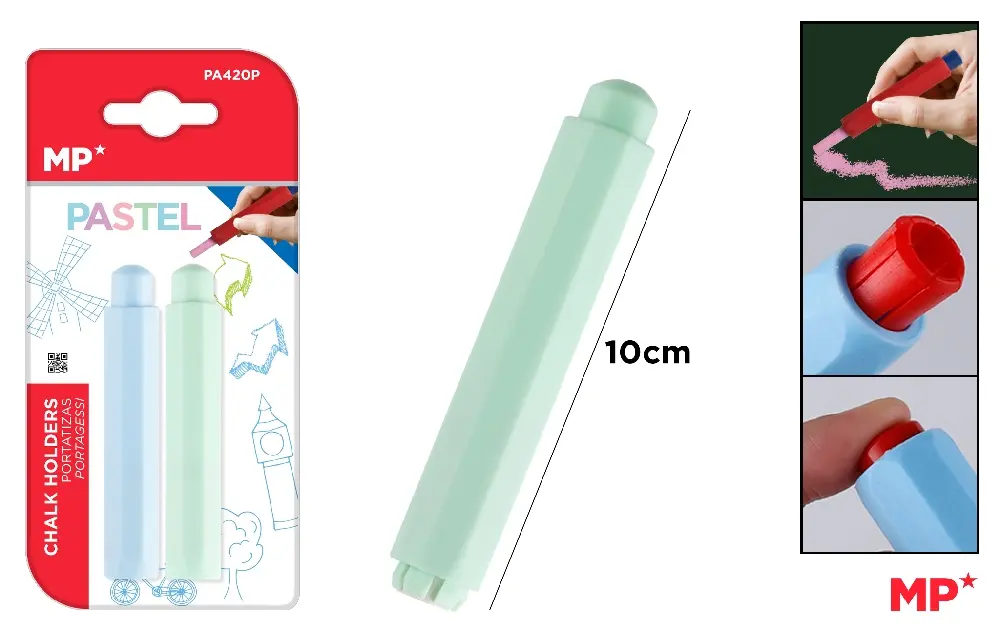 CHALKS + CHALK HOLDER PASTEL COLOURS