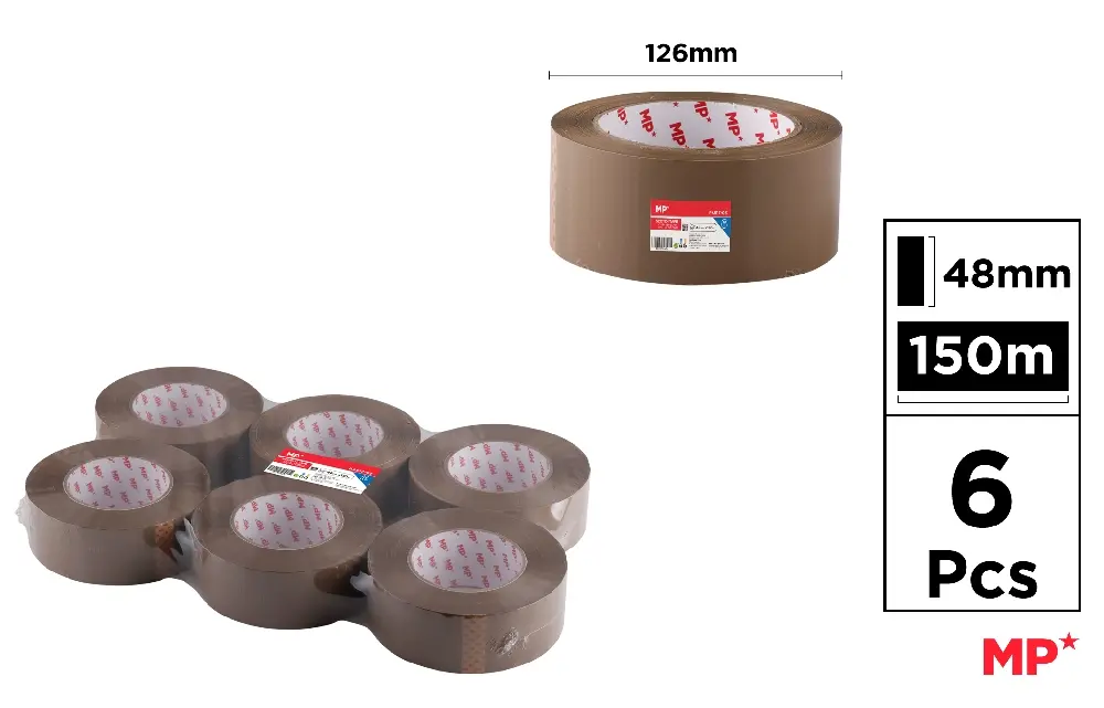 ADHESIVE SEAL BROWN 48 MM x 150M