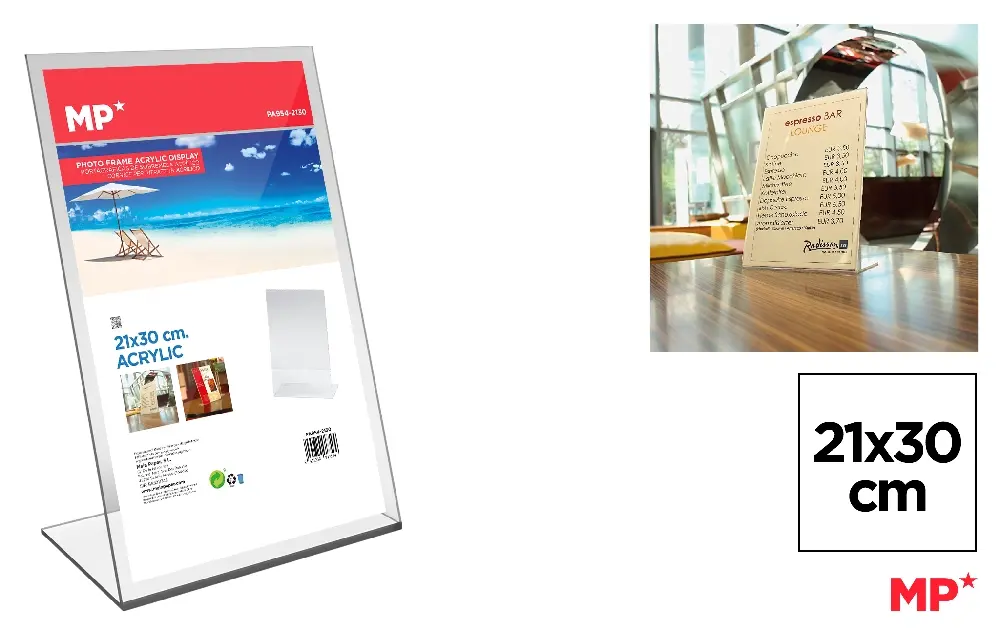 VERTICAL VERTICAL ACRYLIC TABLE TOP STAN