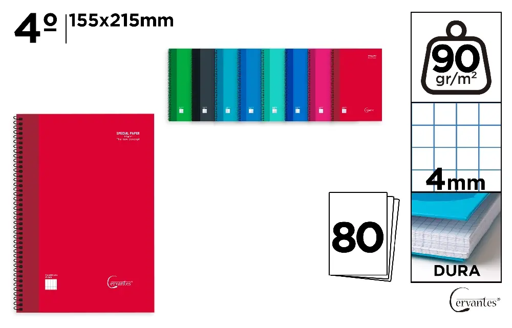 SPIRAL NOTEBOOK LINED CARDBOARD COVER 80