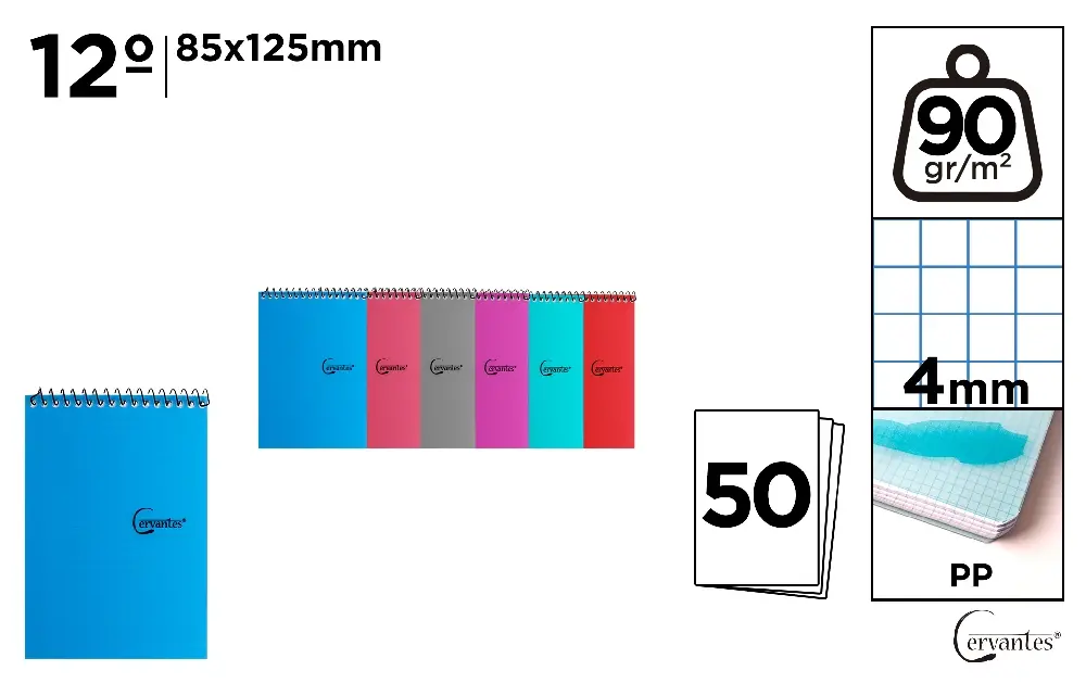 SPIRAL BINDING MEMO PAD 50 SHEETS POLYPR