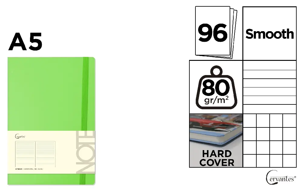 BOUND NOTEBOOK WITH LINED CARBOARD COVER