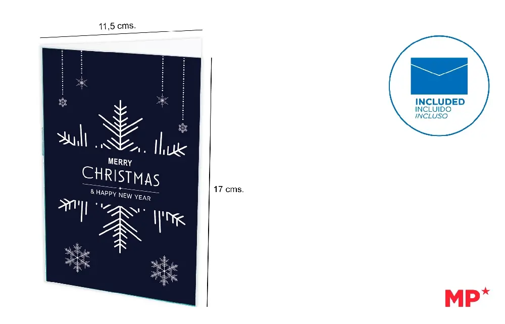 CHRISTMAS CARD 11.5X17CM