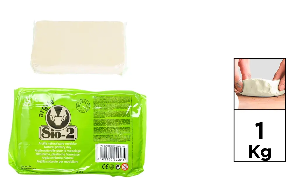 WHITE CLAY SIO2 ARGILA 1 kg.
