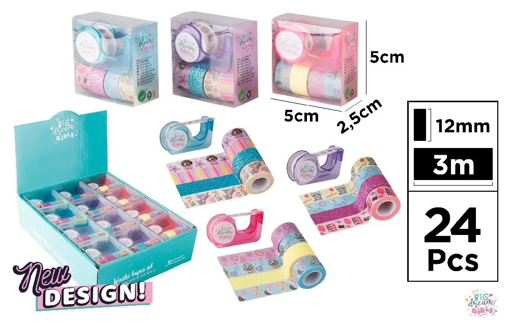 ADHESIVE TAPES DECORATED SET BDG.