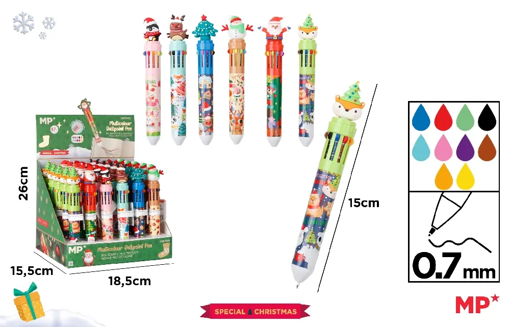 10-COLOUR FANTASY BALLPOINT PEN 0.7 mm.