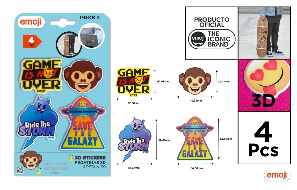 3D STICKERS FOR EMOJI LAPTOP