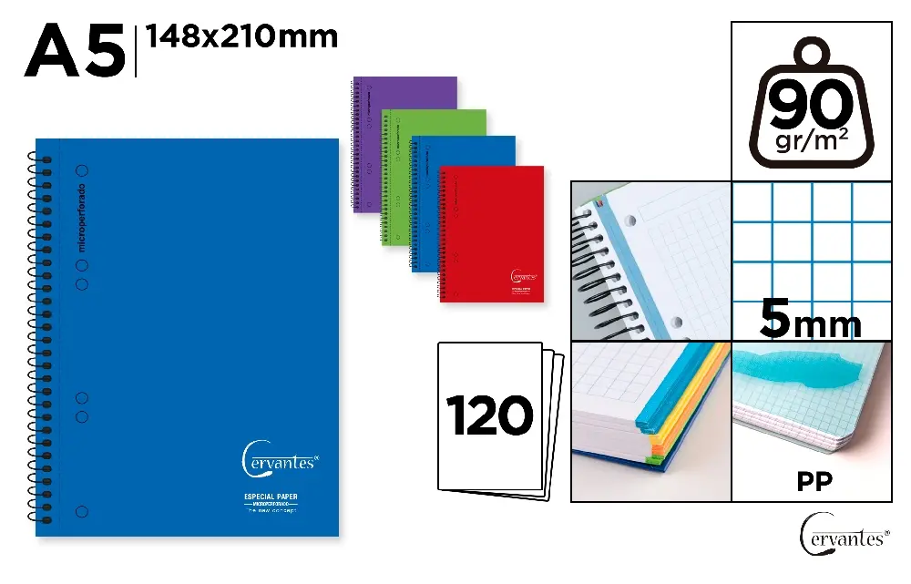 SPIRAL NOTEBOOK POLYPROPYLENE COVER 120