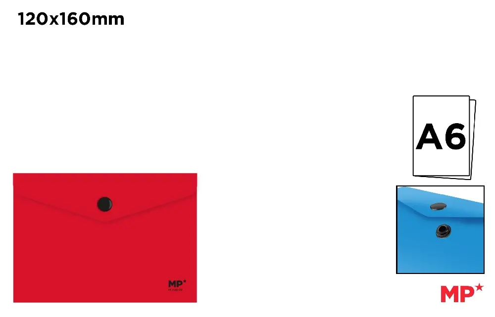 POLYPROPYLENE ENVELOPE FOLDER WITH BUTTO