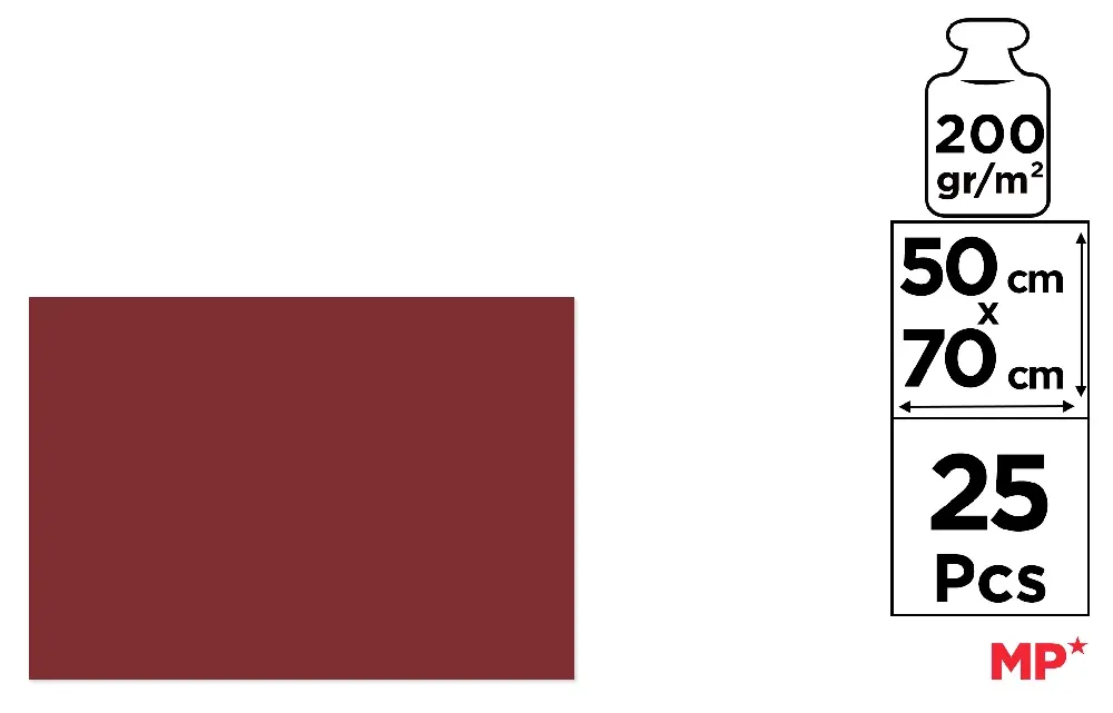 COLOURED CARDBOARD CARD 50 x 70 cm cm 20