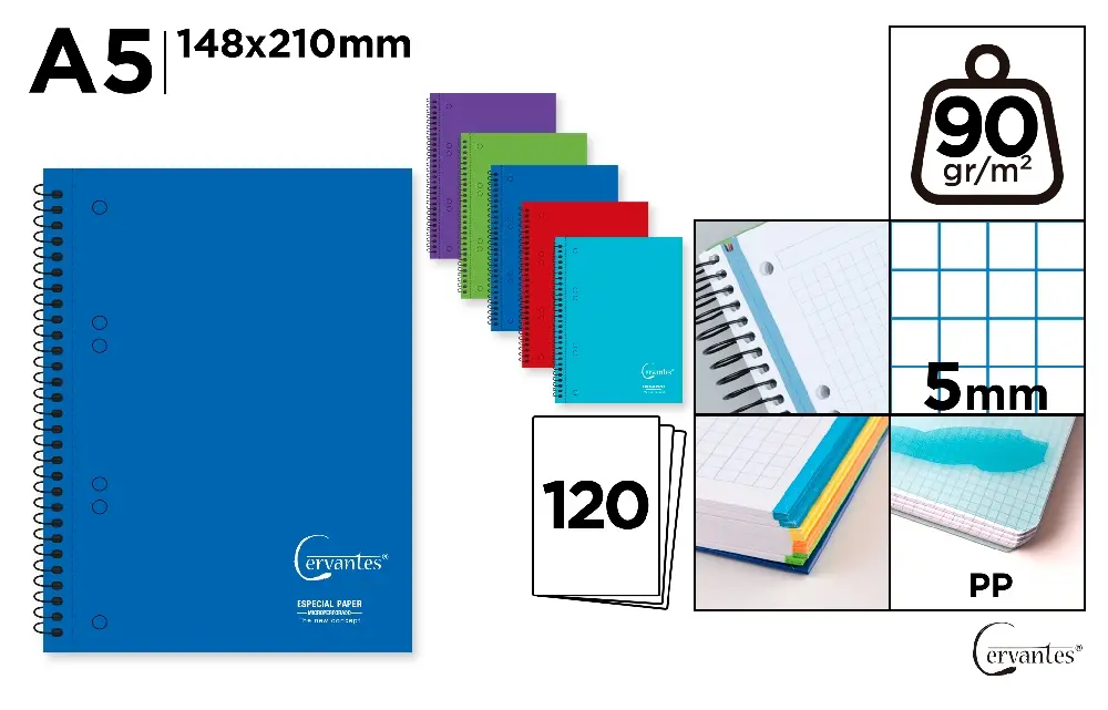 SPIRAL NOTEBOOK POLYPROPYLENE COVER 120