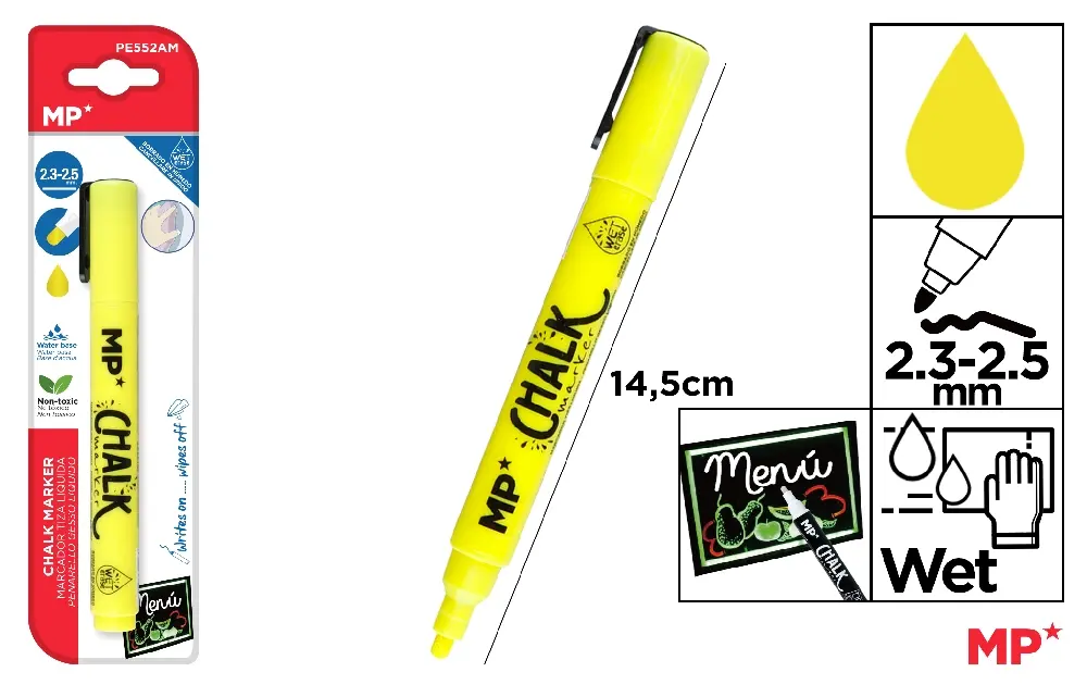 CHALK MARKER WET ERASE.