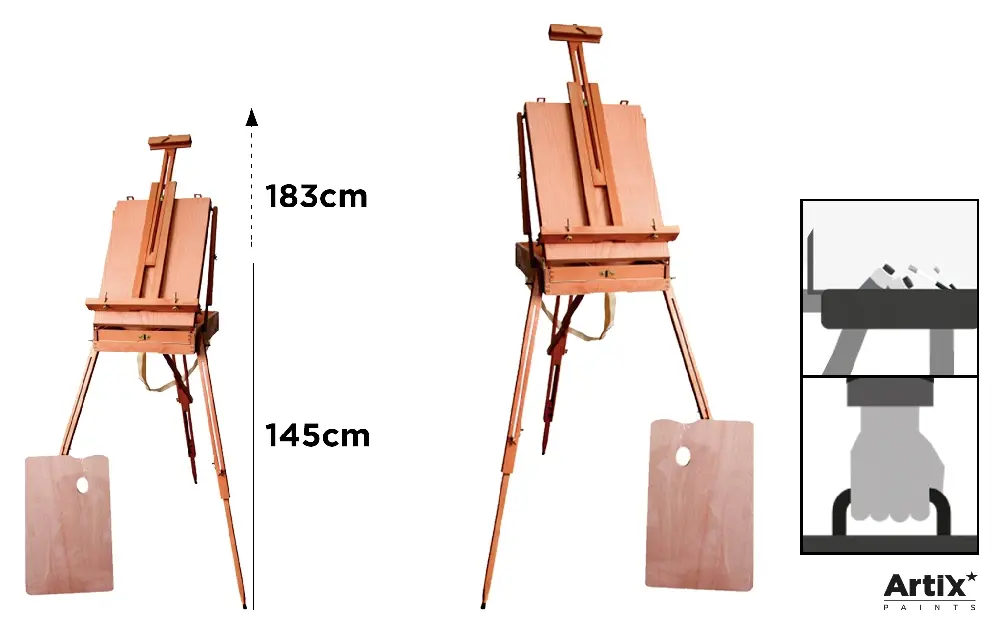FRENCH BOX WOODEN EASEL