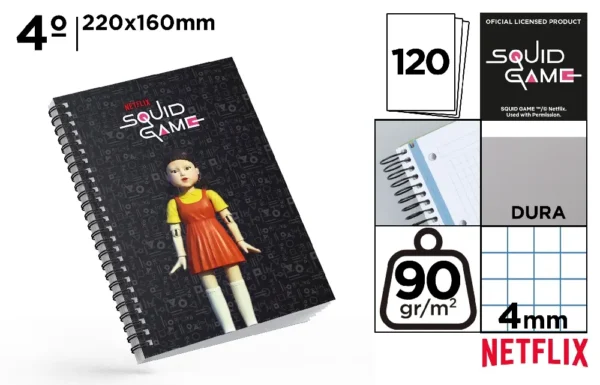 SPIRAL NOTEBOOK 4º 90 g 120 Sheets.