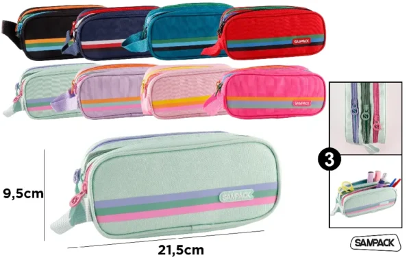 PENCIL CASE 3 ZIPS