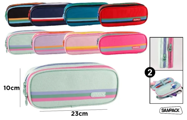 PENCIL CASE 2 ZIPS