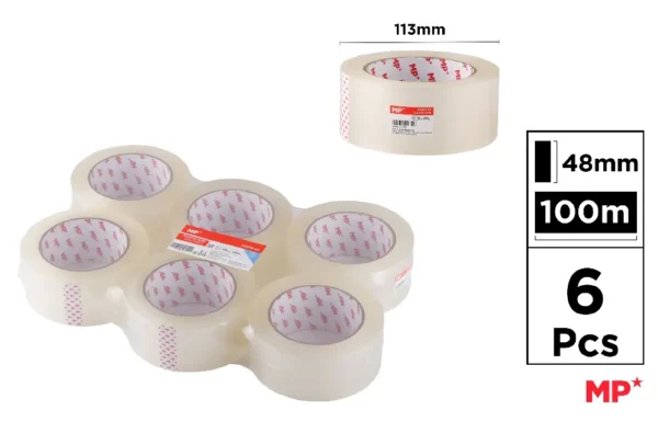 ADHESIVE SEAL TRANSPARENT 48 MM x 100M.