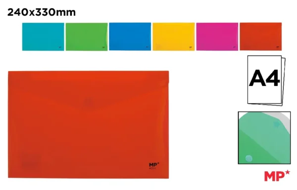 POLYPROPYLENE ENVELOPE FOLDER WITH EASY.