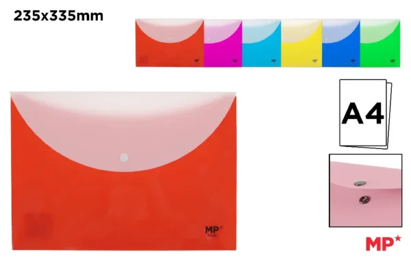 BI-COLOUR POLYPROPYLENE ENVELOPE FOLDER.