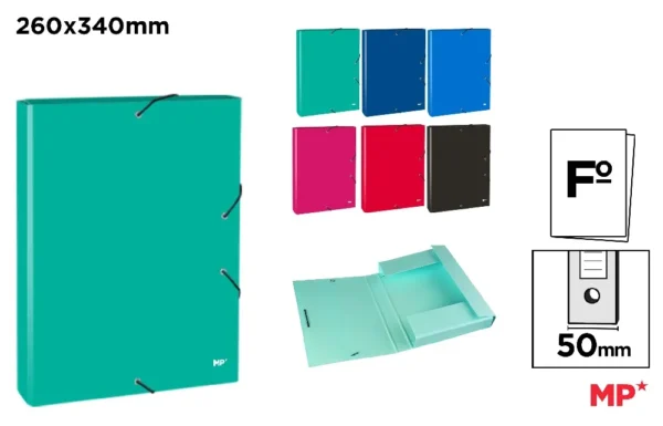 FOLDER WITH FLAP AND ELASTIC BANDS Fº AS