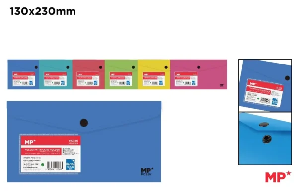 POLYPROPYLENE ENVELOPE FOLDER WITH BUTTO