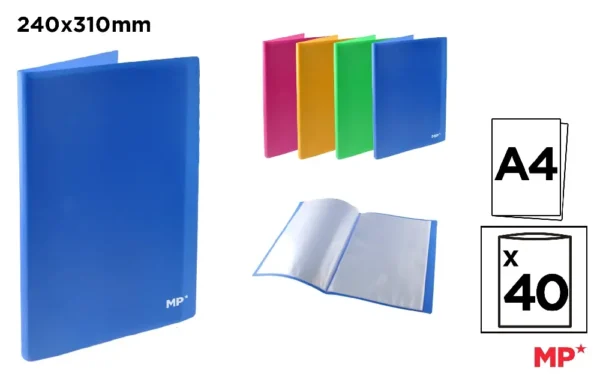 POLYPROPYLENE CUSTOMIZABLE DISPLAY BOOK.