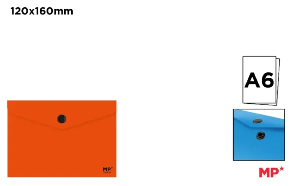 POLYPROPYLENE ENVELOPE FOLDER WITH BUTTO