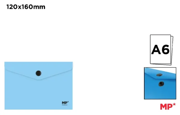 POLYPROPYLENE ENVELOPE FOLDER WITH BUTTO