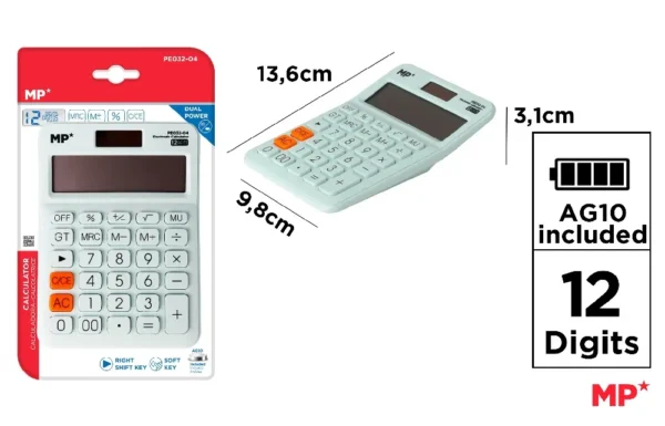 DUAL POWERED DESKTOP CALCULATOR.