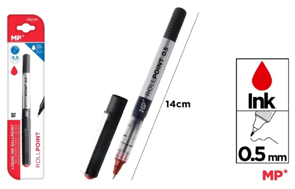 LIQUID INK ROLLERBALL TIP PEN 0.5 mm.