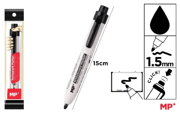 RETRACTABLE WHITEBOARD MARKER BULLET TIP