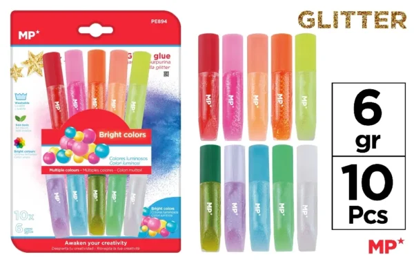 VIVID COLOURS GLITTER GLUE.