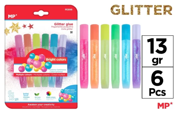 VIVID COLOURS GLITTER GLUE.