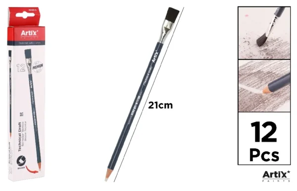 PENCIL ERASER WITH BRUSH.