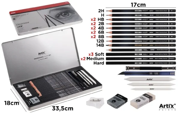 PROFESSIONAL DRAWING SET.