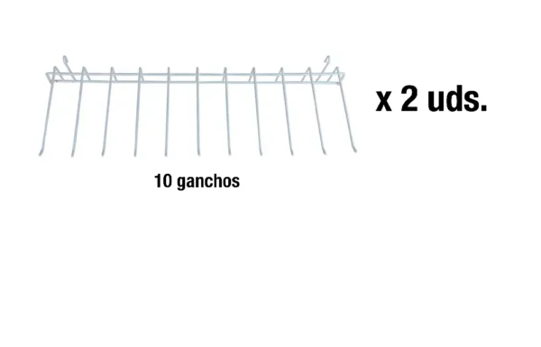 DISPLAY DISPLAY ROWS OF 10 HOOKS ACRYLIC