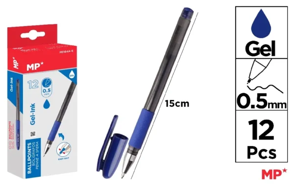 BALLPEN GEL INK 0.5 mm TIP BLUE.