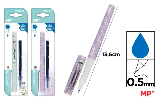 LIQUID INK BALLPOINT PEN WITH REFILL 0.5