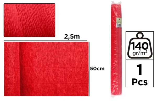 CREPE FLORIST PAPER 140 g 50 x 250 cm RE