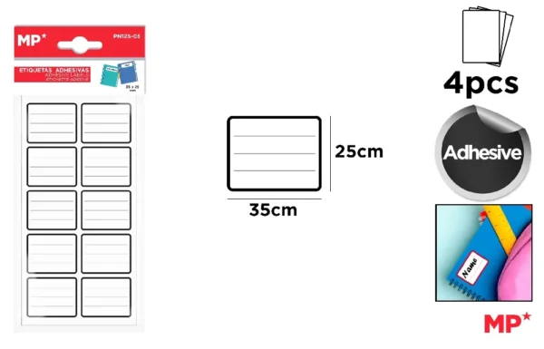 ADHESIVE LABELS TO CUSTOMIZE.